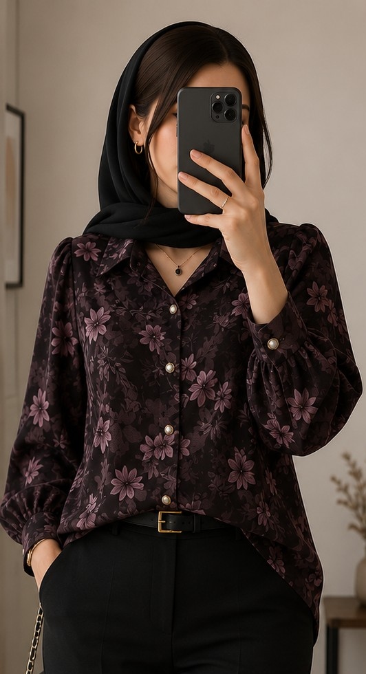 شومیز گلی